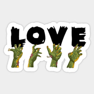 Zombie Love Sign Sticker